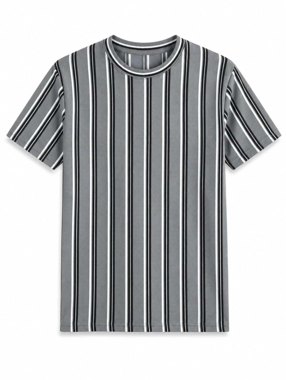 UrbanKick Grey Vertical Stripe Tee